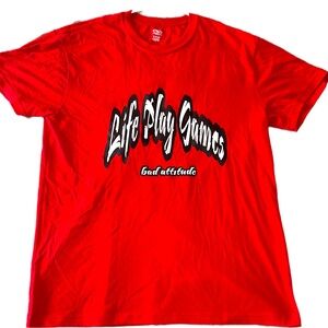 Crew T Shirt Life Play Games(bad attitude)